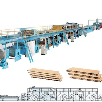 7 couches de carton ondulé de chaîne de production fabrication de cartons 2500kg de carton