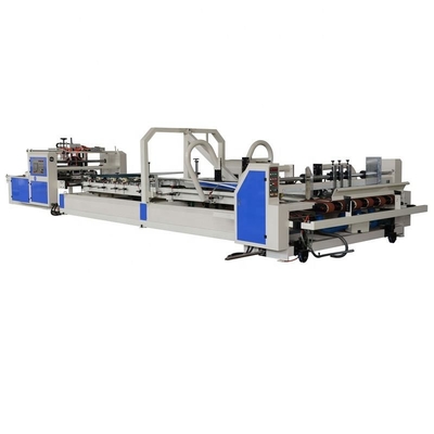Le dossier 2600mm pneumatique complètement automatique Gluer de carton usinent la boîte 4 6 ondulée faisante le coin