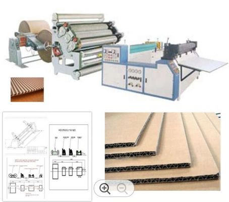 Le PLC de carton a ridé la boîte fabriquant le visage simple 1600mm d'usine automatique